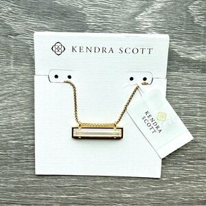 🎁 Kendra Scott Gold & Clear Glass Leanor Necklace NWT